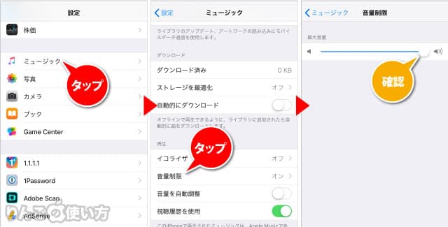 音声制限の確認をする方法 iPhone iPad