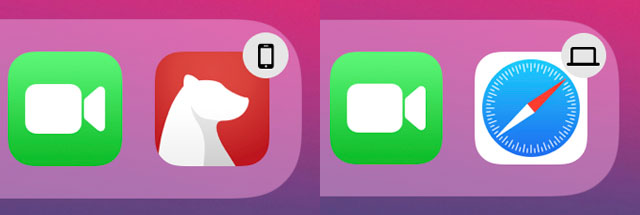 Ipad アプリのアイコンの右上に出てくるスマホやパソコンのマークは何 りんごの使い方